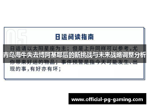 青岛海牛失去博阿基耶后的新挑战与未来战略调整分析 青岛海牛失去博阿基耶后的新挑战与未来战略调整分析